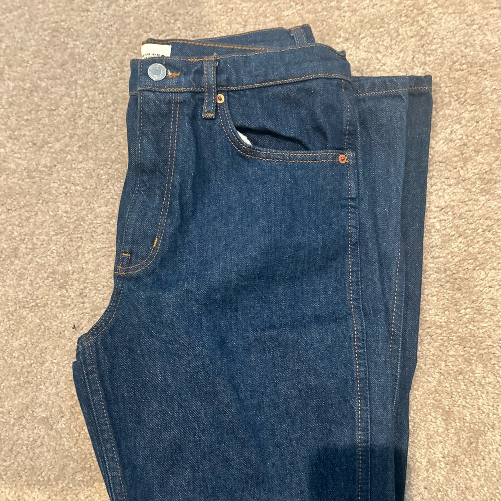 Zara Deep Blue Straight Jeans